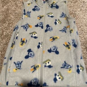Grey Mickey Mouse Fleece Vest - Kids